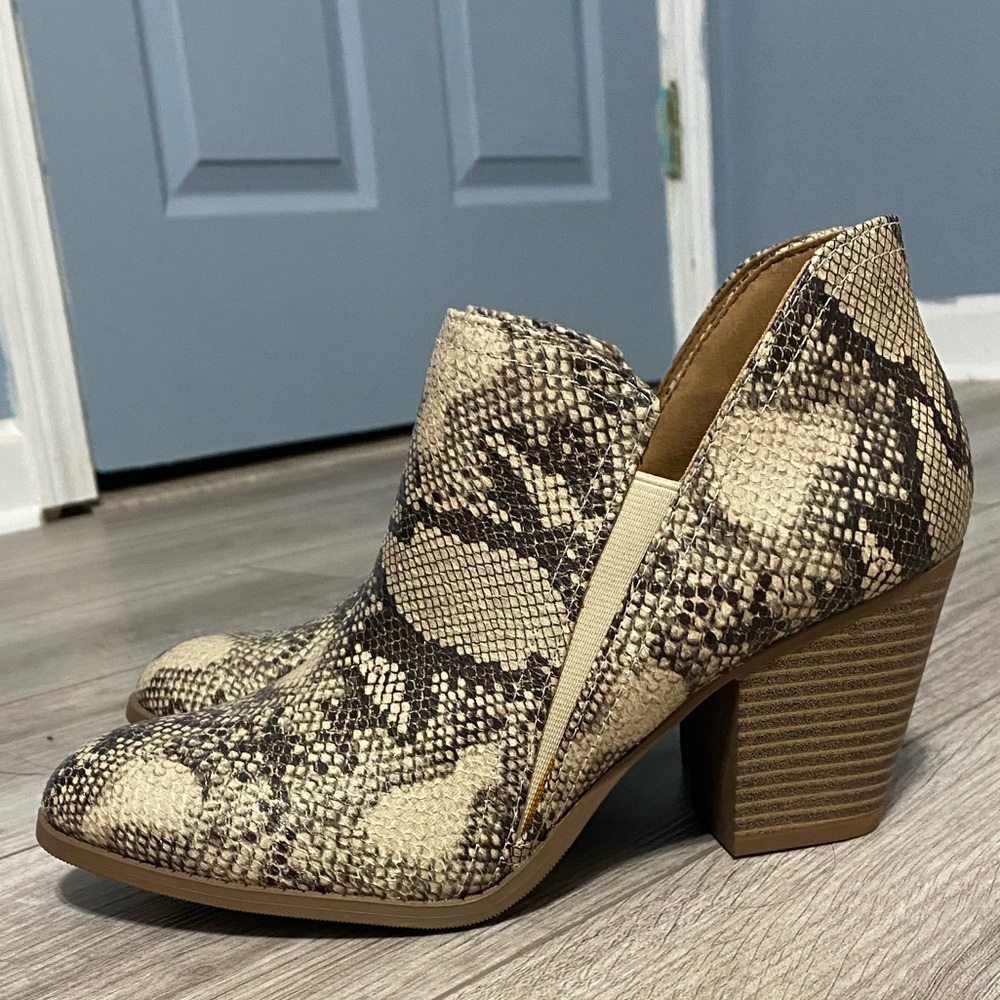 Snakeskin Winter Booties